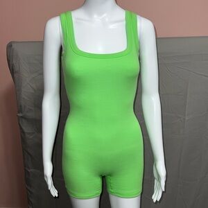 Rare SKIMS Lime Green Romper/ Onesie - size Small